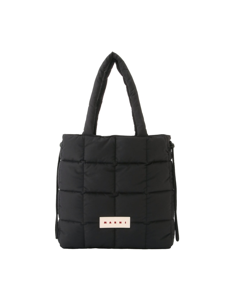 MARNI パフ トートバッグ マルニ 御徒面子 トートバッグ 黒いこと【貨物輸送無料】