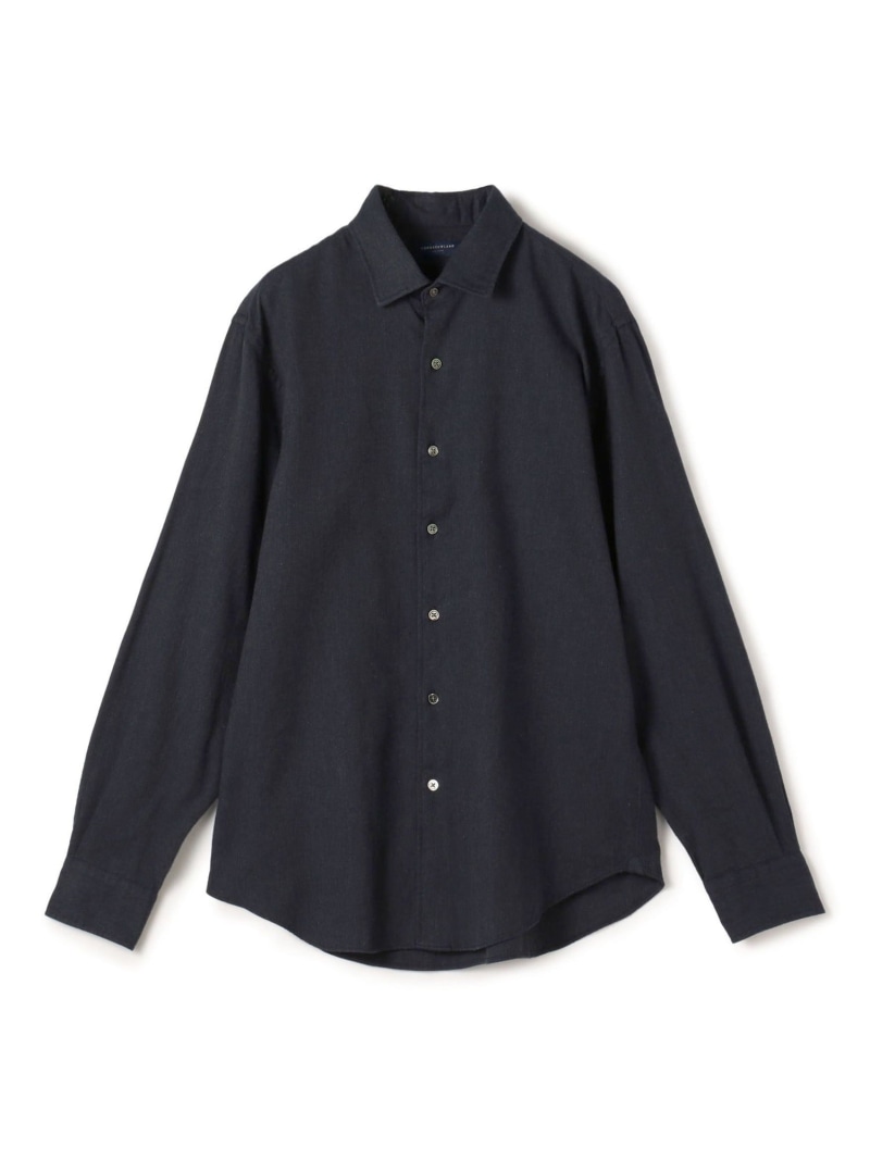 【SALE／50%OFF】TOMORROWLAND MEN コットンカシミヤ ワイドスプレッドカラーシャツ トゥモローランド トップス シャツ・ブラウス グレー ベージュ ネイビー ホワイト【RBA_E】【送料無料】
