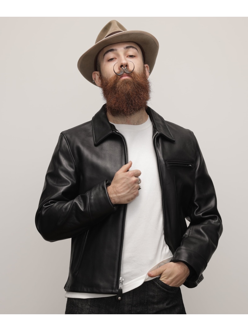 Schott 103US TRUCKER JACKET/レザートラッカー ジャケット ショット ジャケット・アウター ライダースジャケット ブラック【送料無料】