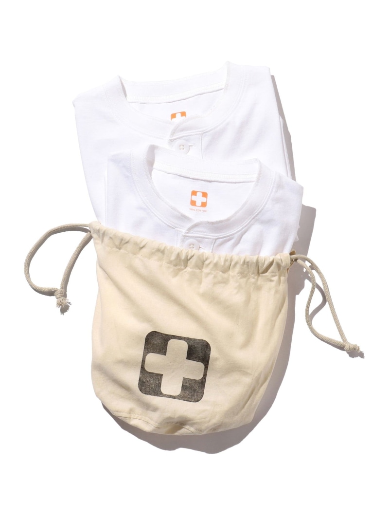 BEAMS PLUS 2 Pack Henley Tee ビームス メン トップス カットソー・Tシャツ ホワイト【送料無料】