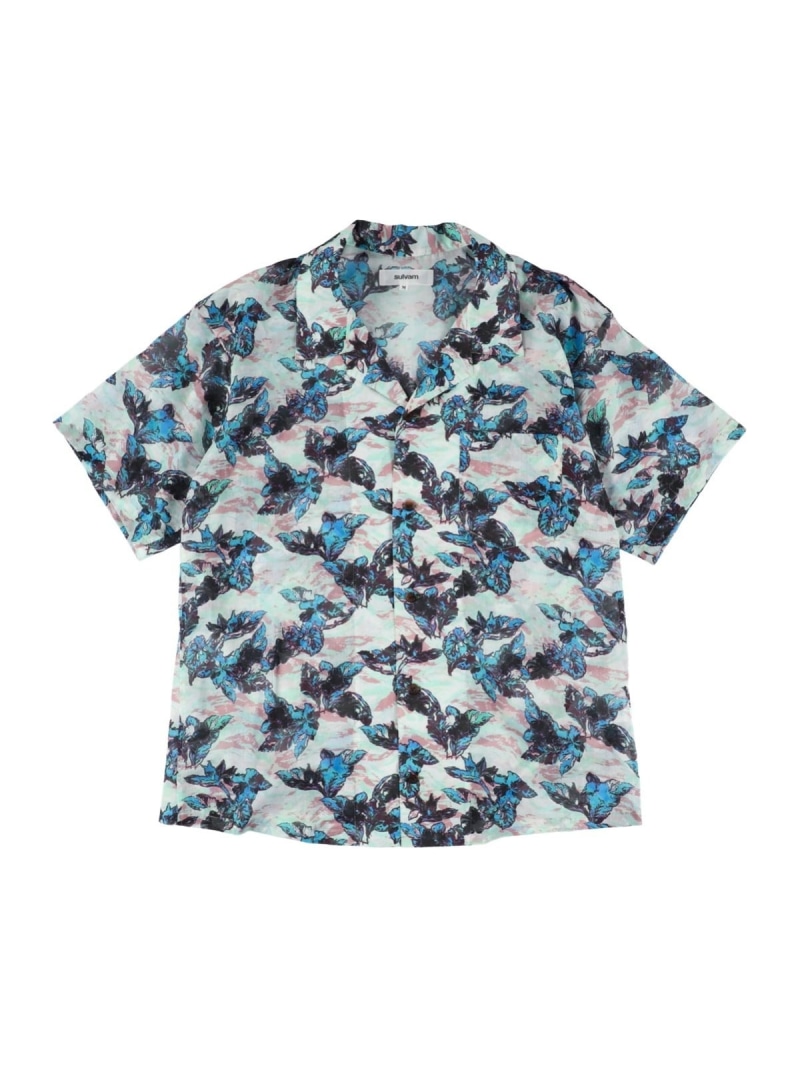 【SALE／40%OFF】sulvam 【25SS】＜sulvam＞アロハハーフシャツ サルバム トップス シャツ・ブラウス ピンク グリーン【RBA_E】【送料無料】 21,780円