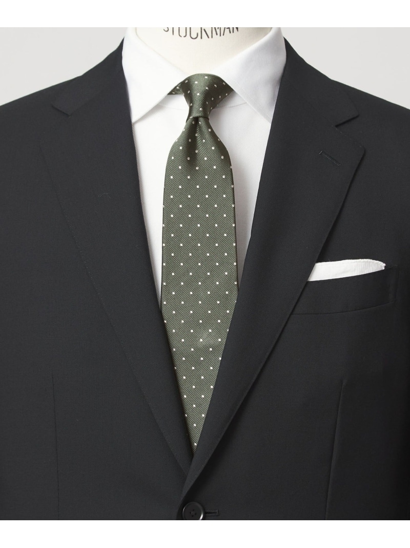 UNITED ARROWS green label relaxing GLR シルク1 8.0cm ドット ネクタイ ユナイテッドアローズ グリーンレーベルリラクシング スーツ・フォーマル ネクタイ・蝶ネクタイ グリーン ネイビー【送料無料】