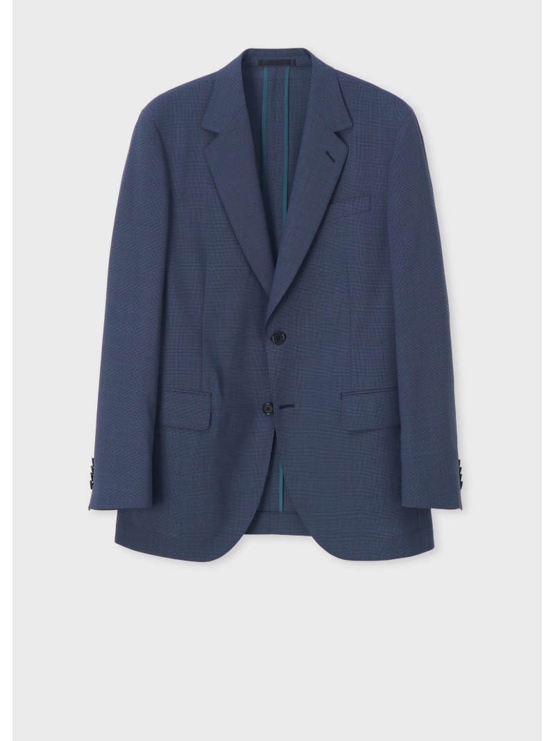 Paul Smith マイクロハウンドトゥース ライトウェイトジャケット 極点・スミス ジャケット・アウター テーラードジャケット・ブレザー 青色 米国海軍【貨物輸送無料】