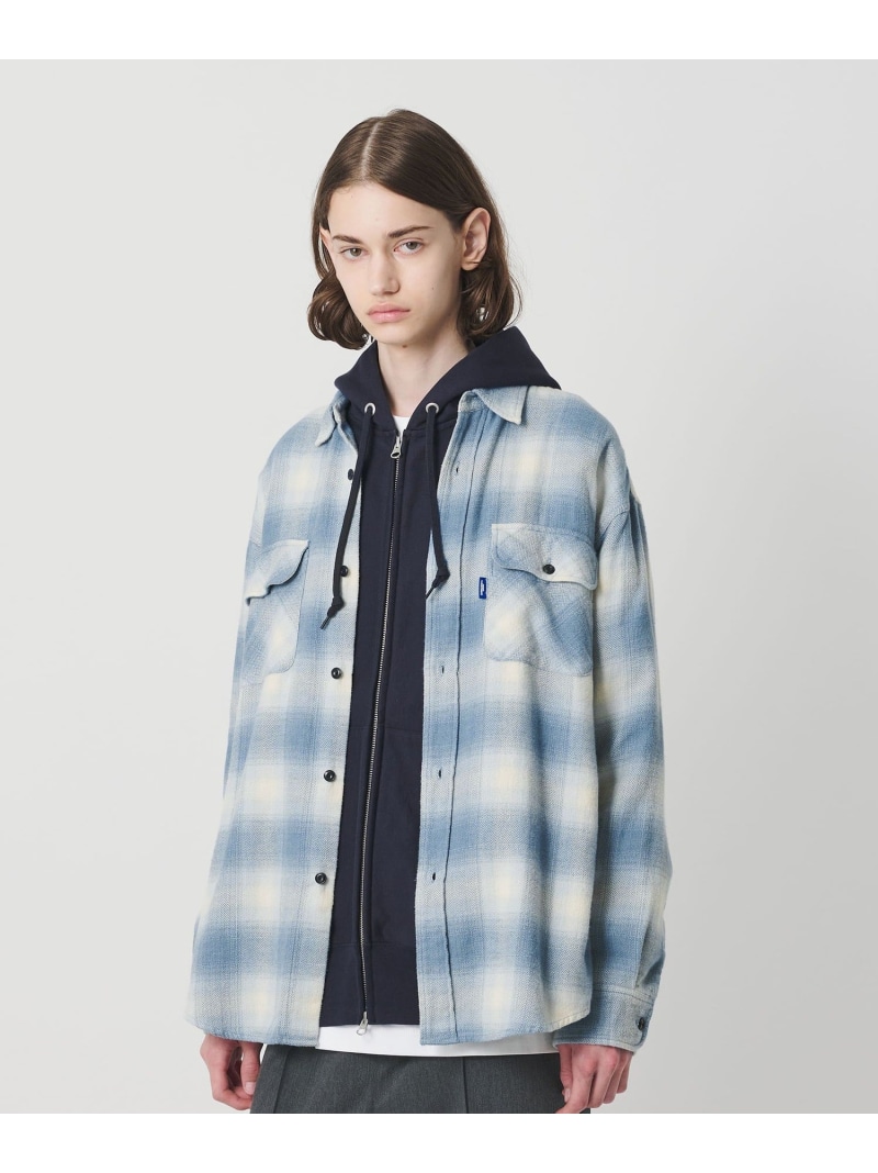 【SALE／30%OFF】NICE WEATHER ＜NICE WEATHER＞フランネル読み合わせる 細工物プルオーバー もの言う花＆若い衆 ユナイテッドアローズ トップス プルオーバー・トップ 黄色 青色【RBA_E】【貨物輸送無料】