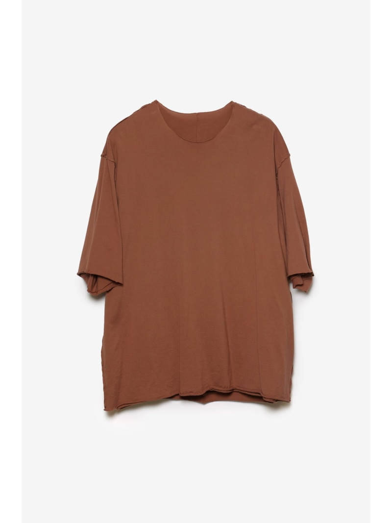 ATTACHMENT ピマコットンジャージー オーバーサイズレイヤードS/S Tシャツ アタッチメント トップス カットソー・Tシャツ ブラウン ホワイト ブラック グレー カーキグリーン【送料無料】