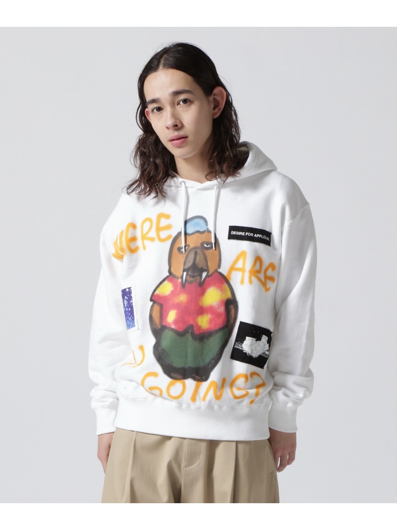 ROYAL FLASH guernika/ゲルニカ/SHINICHIRO INUI*ODDTAXI/PAINT PARKA1 ロイヤルフラッシュ トップス パーカー・フーディー ホワイト【送料無料】 22,484円