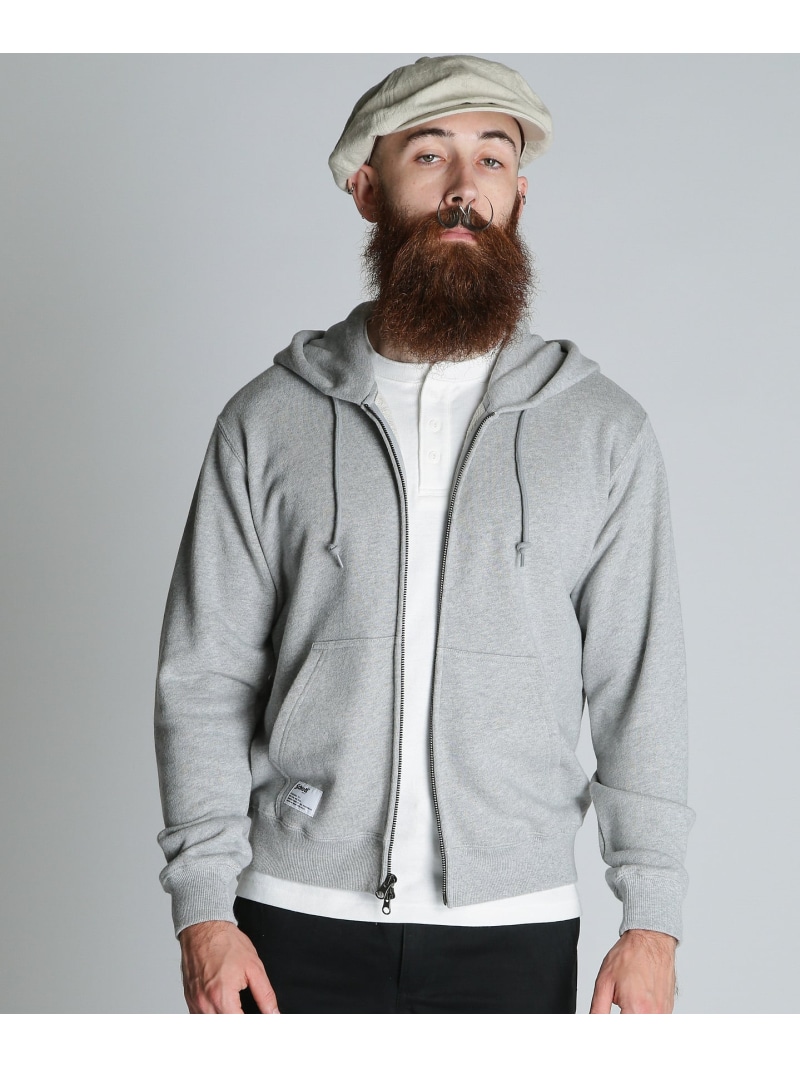 Schott BLANK ZIP HOODED/空白文字 ジップ パーカー 打つこと トップス パーカー・フーディー 赤銅色 薄墨色 黒いこと【貨物輸送無料】