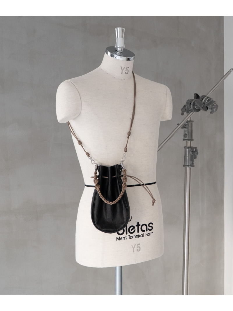 SENTI D/L MEDICINE BAG M+STRAP / ダイニーマレザー メディスンバッグ M+ハンドストラップ コンポジット バッグ ショルダーバッグ ブラック【送料無料】