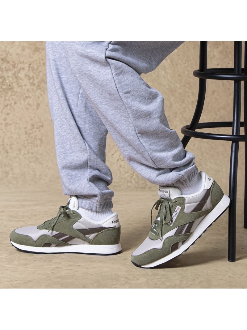 Reebok 古典派音楽 ナイロン / CLASSIC NYLON リーボック シューズ・靴 スニーカー 薄墨色 緑であること【貨物輸送無料】