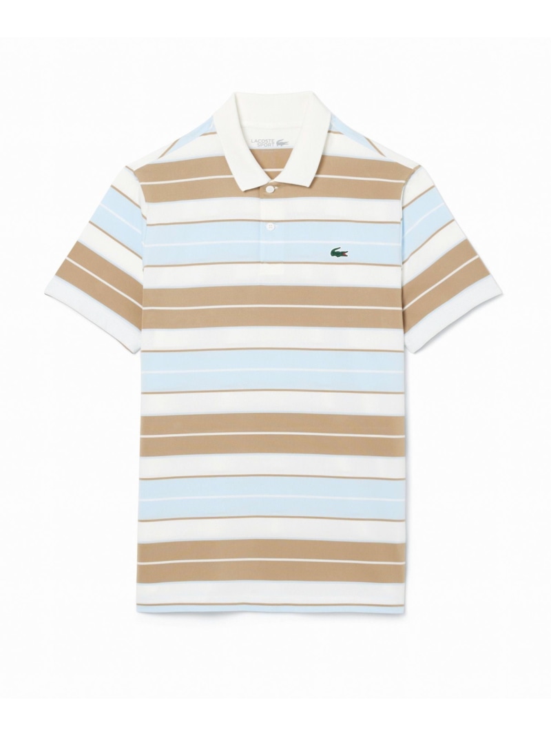 【SALE／40%OFF】LACOSTE UVカット UPF50+ マルチカラーボーダーウルトラドライポロシャツ ラコステ トップス ポロシャツ ピンク グリーン レッド カーキグリーン【RBA_E】【送料無料】