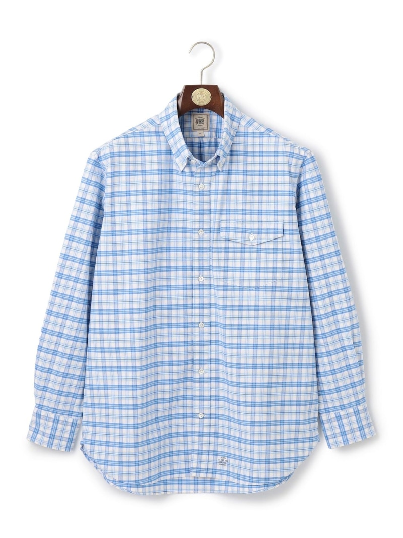 【SALE／30%OFF】J.PRESS 【KING SIZE】コットンオックス マルチチェック シャツ / ボタンダウン ジェイプレス トップス シャツ・ブラウス ブルー ホワイト【RBA_E】【送料無料】