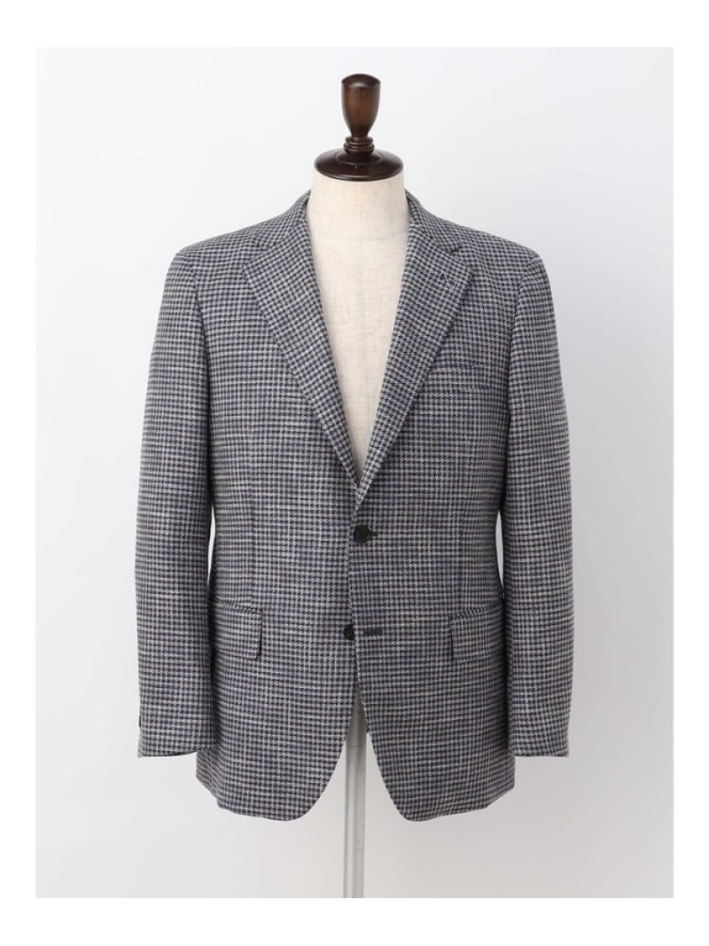 【SALE／30%OFF】Aquascutum MEN Wool Silk Houndstooth Jacket アクアスキュータム ジャケット・アウター テーラードジャケット・ブレザー ネイビー【RBA_E】【送料無料】