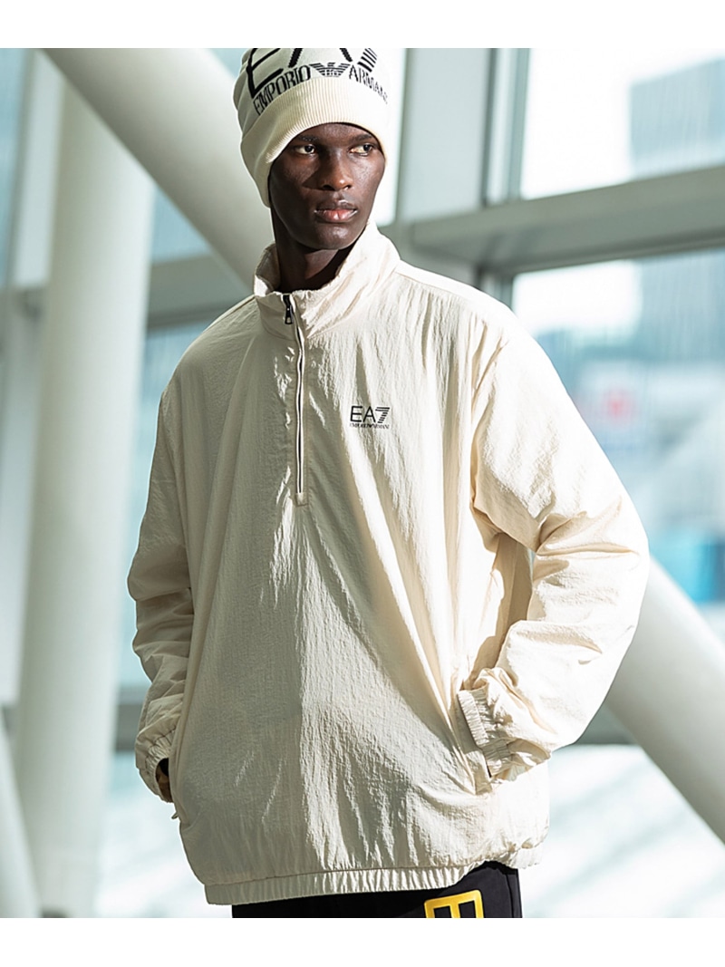【SALE／30%OFF】EA7 EMPORIO ARMANI EA7 TRAIN CORE ID M T-TOP HZ NYLON シフォン ジャケット・アウター 上衣・前掛け 黒いこと 薄墨色【RBA_E】【貨物輸送無料】