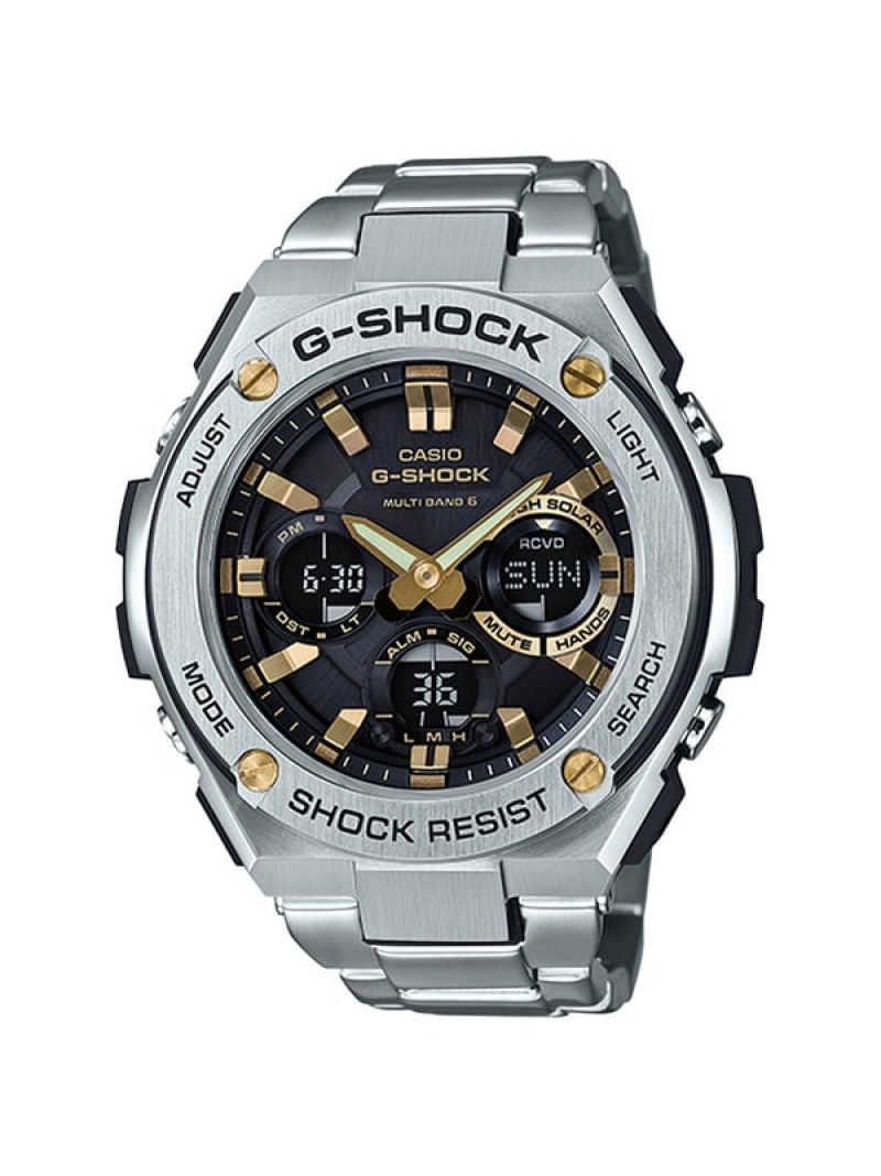 楽天市場 G Shock G Shock M Gst W110d 1a9jf G Steel カシオ ファッショングッズ 腕時計 ブラック 送料無料 Rakuten Fashion Men