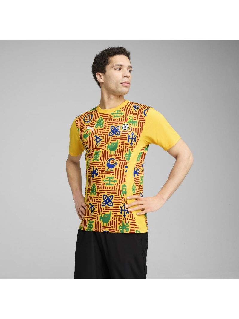 【SALE／30%OFF】PUMA メンズ サッカー ガーナ プレマッチ 半袖 シャツ GFA Premmatch SS Jersey プーマ スポーツ・アウトドア用品 その他のスポーツ・アウトドア用品 イエロー【RBA_E】【送料無料】