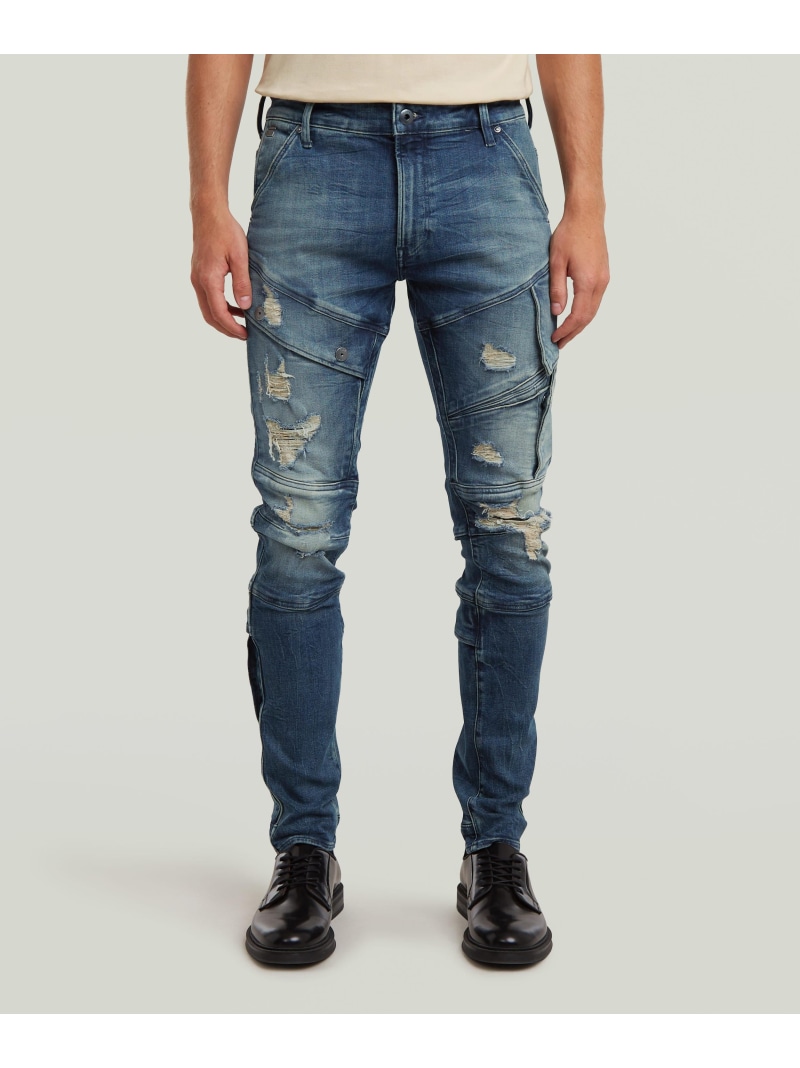 G-Star RAW 【堅苦しさ販売店】AIRBLAZE 3D SKINNY JEANS/ヴィンテージライク立体切りぬくフィッシングウェアディテールスキニージーンズ/不都合製作 ジースターロゥ ズボン下 デニム・ジーンズズボン下 青み【貨物輸送無料】