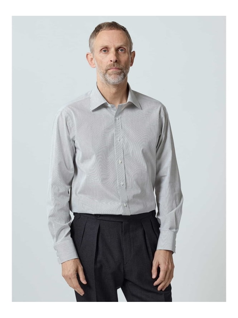 【SALE／30%OFF】Aquascutum MEN 【UK Traditional】London Stripe Shirt アクアスキュータム トップス シャツ・ブラウス グレー【RBA_E】【送料無料】