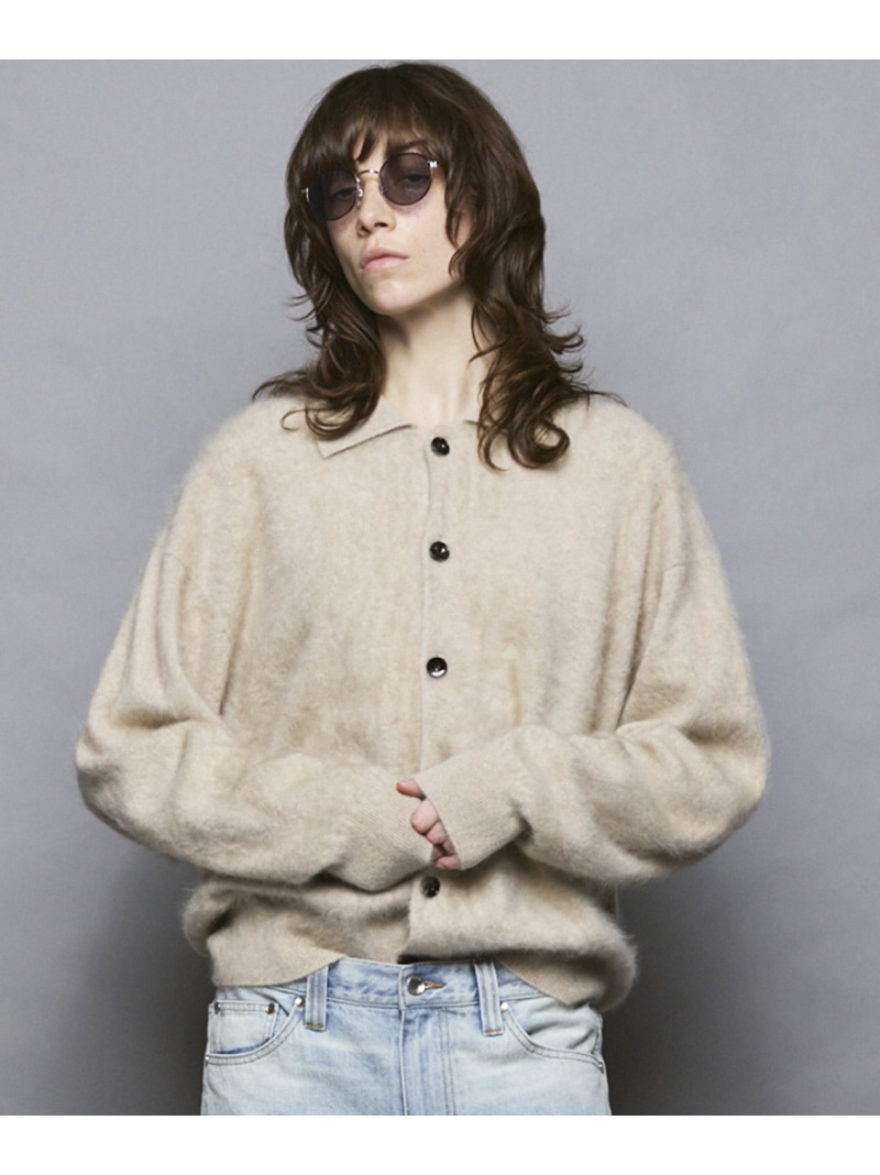 MAISON SPECIAL Cashmere Brushed Collared Cardigan メゾンスペシャル トップス ポロシャツ ブラウン グリーン ピンク ベージュ【送料無料】｜ Fashion Men