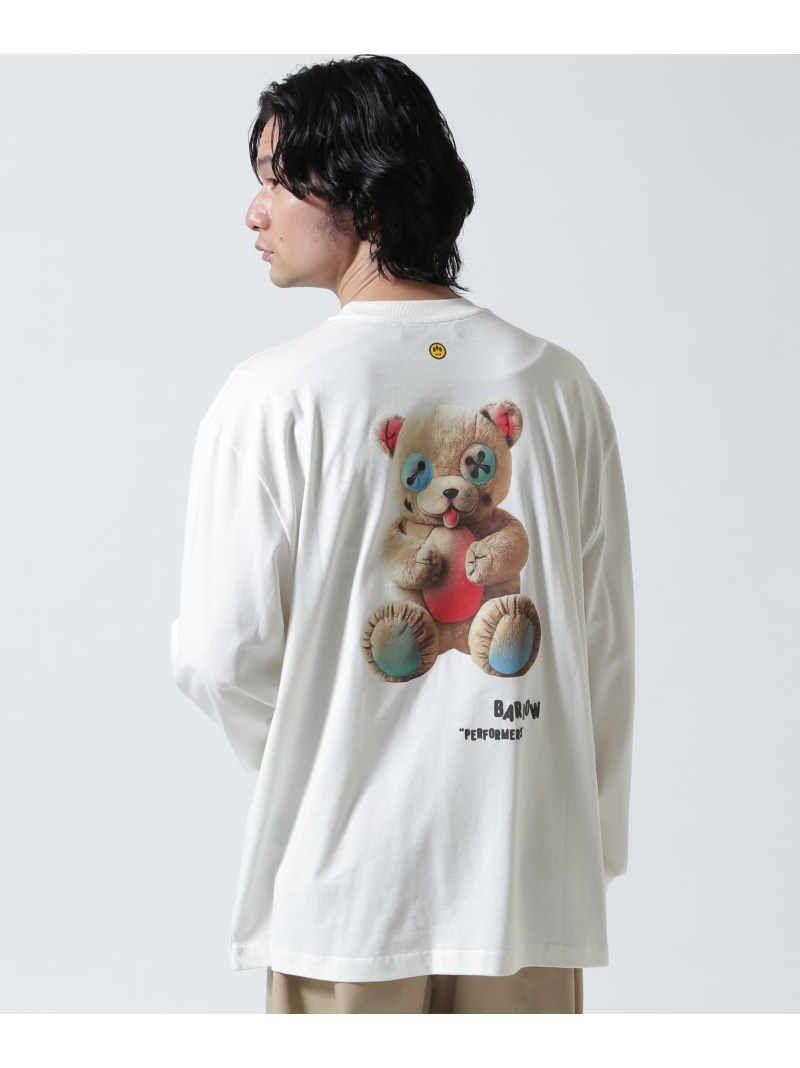 ROYAL FLASH Barrow/バロー/JAPAN LIMITED LONG T-SHIRT ロイヤルフラッシュ トップス カットソー・Tシャツ ブラック ホワイト【送料無料】