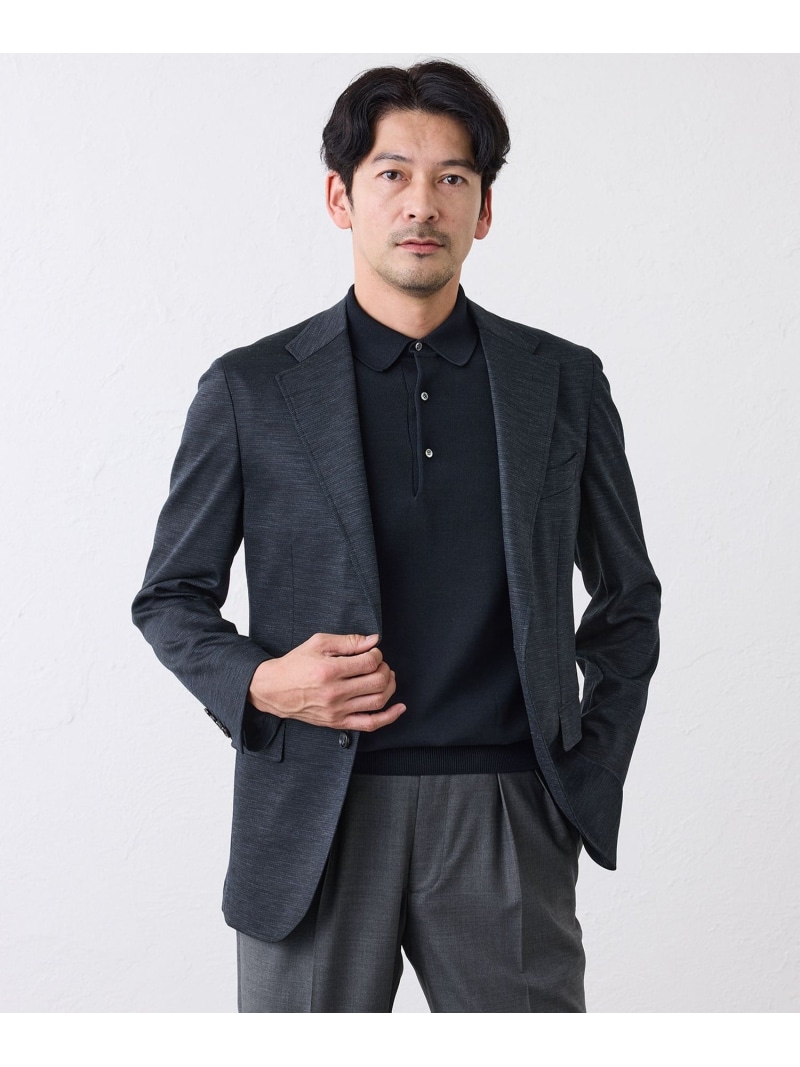 S.ESSENTIALS ウールジャージージャケット エス エッセンシャルズ ジャケット・アウター テーラードジャケット・ブレザー ネイビー【送料無料】