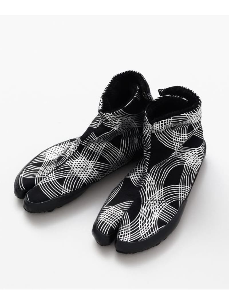 カヤ 【カヤ】すべり出しの黒ボア足袋 アミナコレクション シューズ・靴 モカシン・デッキシューズ 黒いこと【貨物輸送無料】
