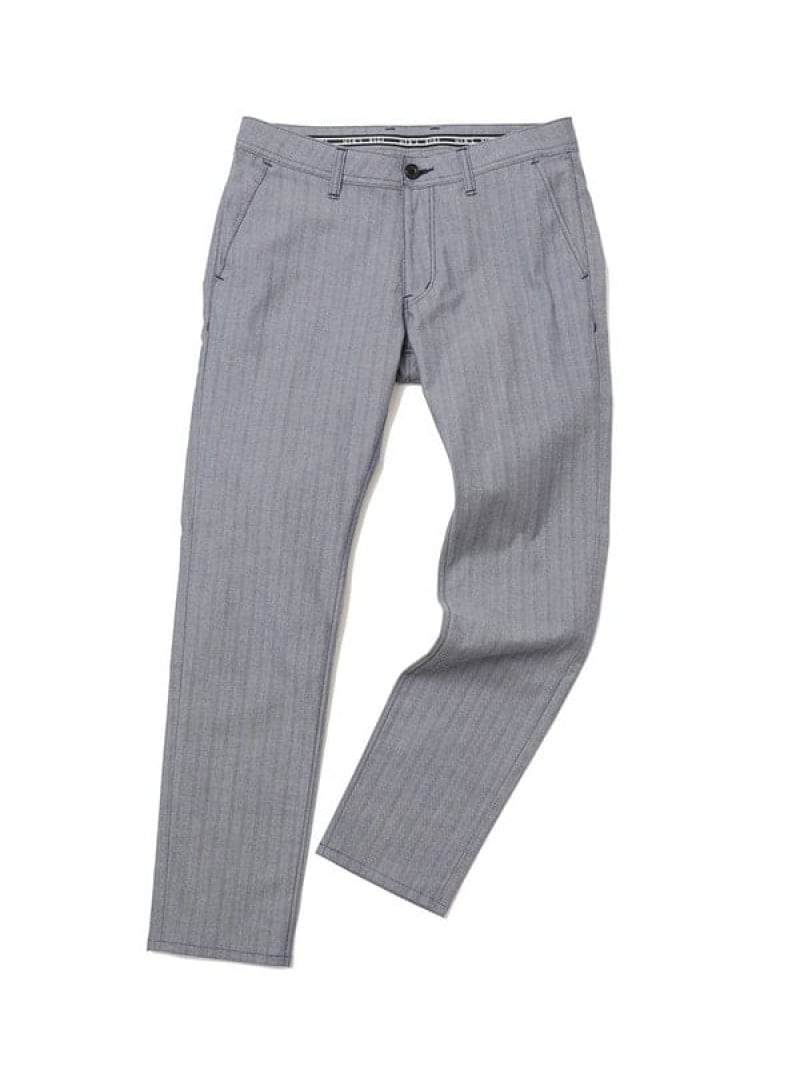 MEN'S BIGI ＜ON/OFF兼用＞シャドーヘリンボーンストレッチパンツ メンズ ビギ パンツ スラックス・ドレスパンツ グレー ブルー ベージュ ブラック【送料無料】