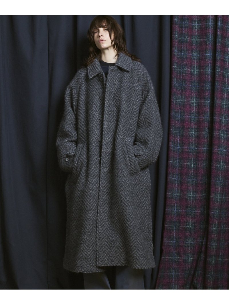 MAISON SPECIAL 【Italian Dead Stock Fabric】Prime-Over Balmachan Coat メゾンスペシャル ジャケット・アウター ステンカラーコート ホワイト ベージュ グレー ブラック ピンク ネイビー【送料無料】