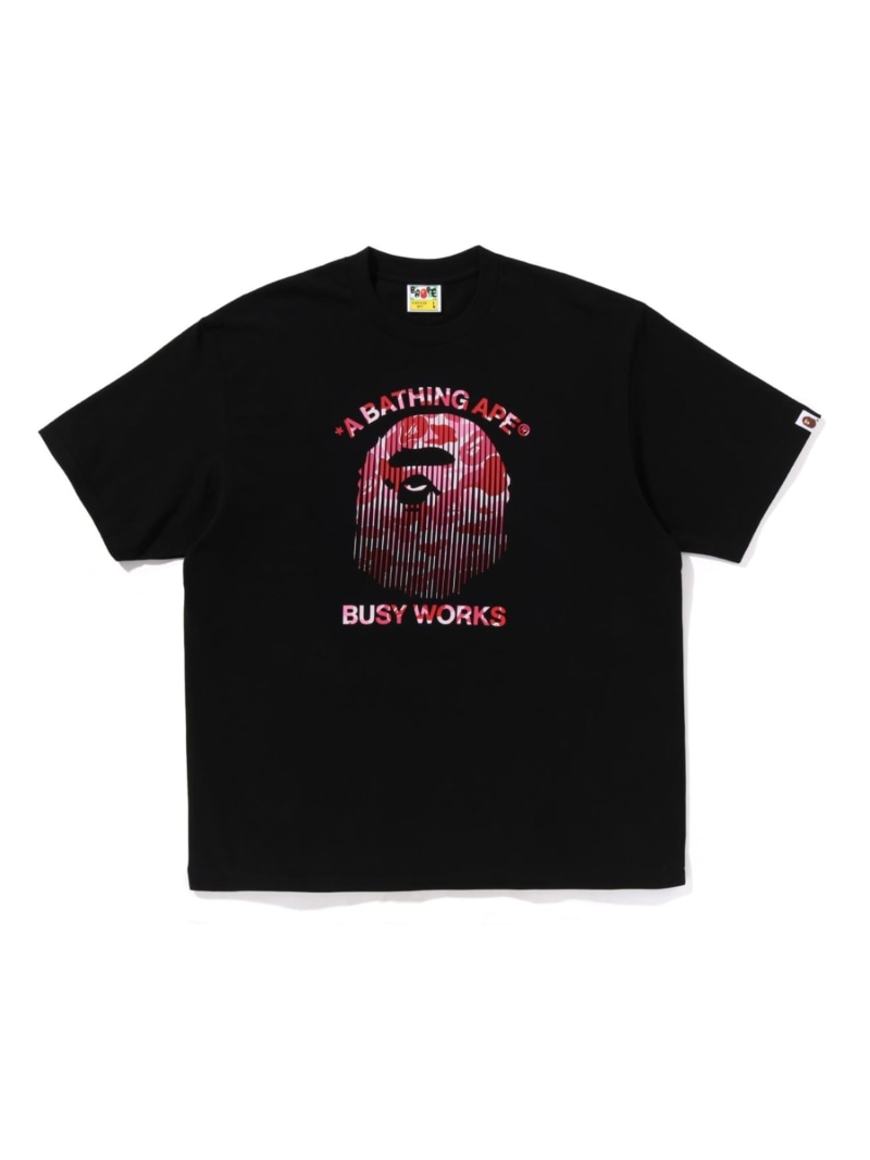 A BATHING APE ABC CAMO FADE APE HEAD RELAXED FIT TEE ア ベイシング エイプ トップス カットソー・Tシャツ グレー ブラック ホワイト【送料無料】