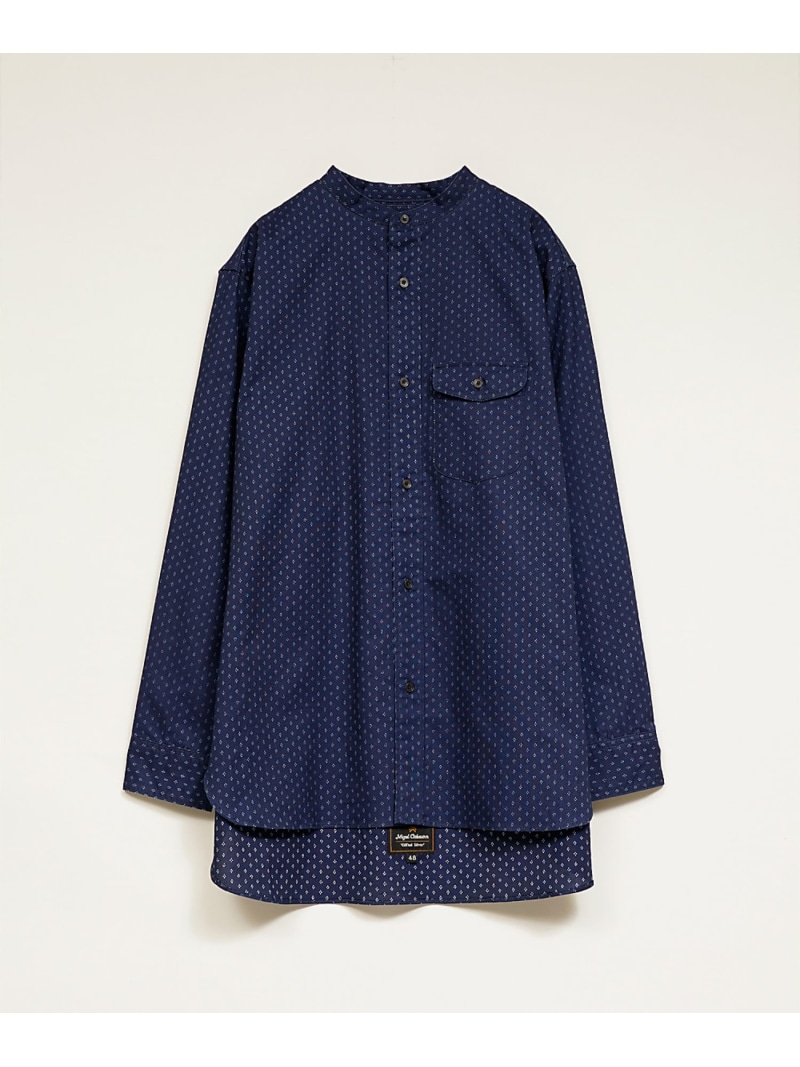 Nigel Cabourn 【堅苦しさ】ナイジェル・ケーボン / MAN / ファーマースタンドシャツ - 絣 ナイジェル・ケーボン トップス ティーシャツ・トップ 米国海軍【貨物輸送無料】