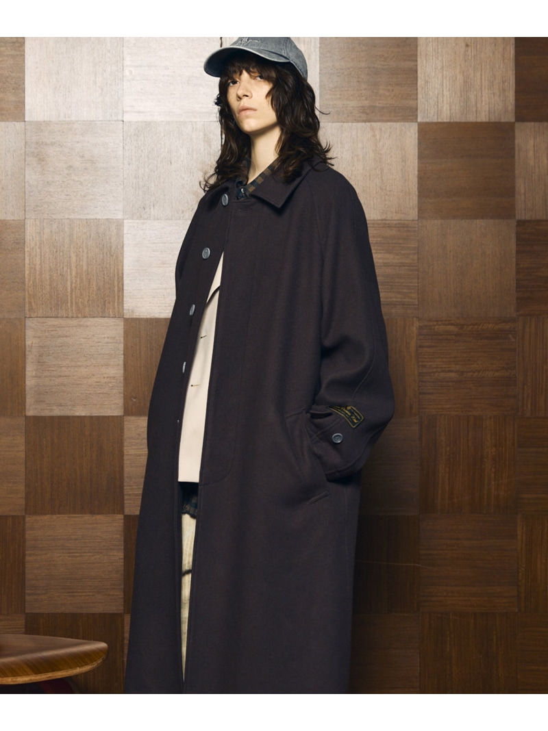 MAISON SPECIAL Super170s Prime-Over Melton Balmachan Coat メゾンスペシャル ジャケット・アウター ステンカラーコート ベージュ【送料無料】