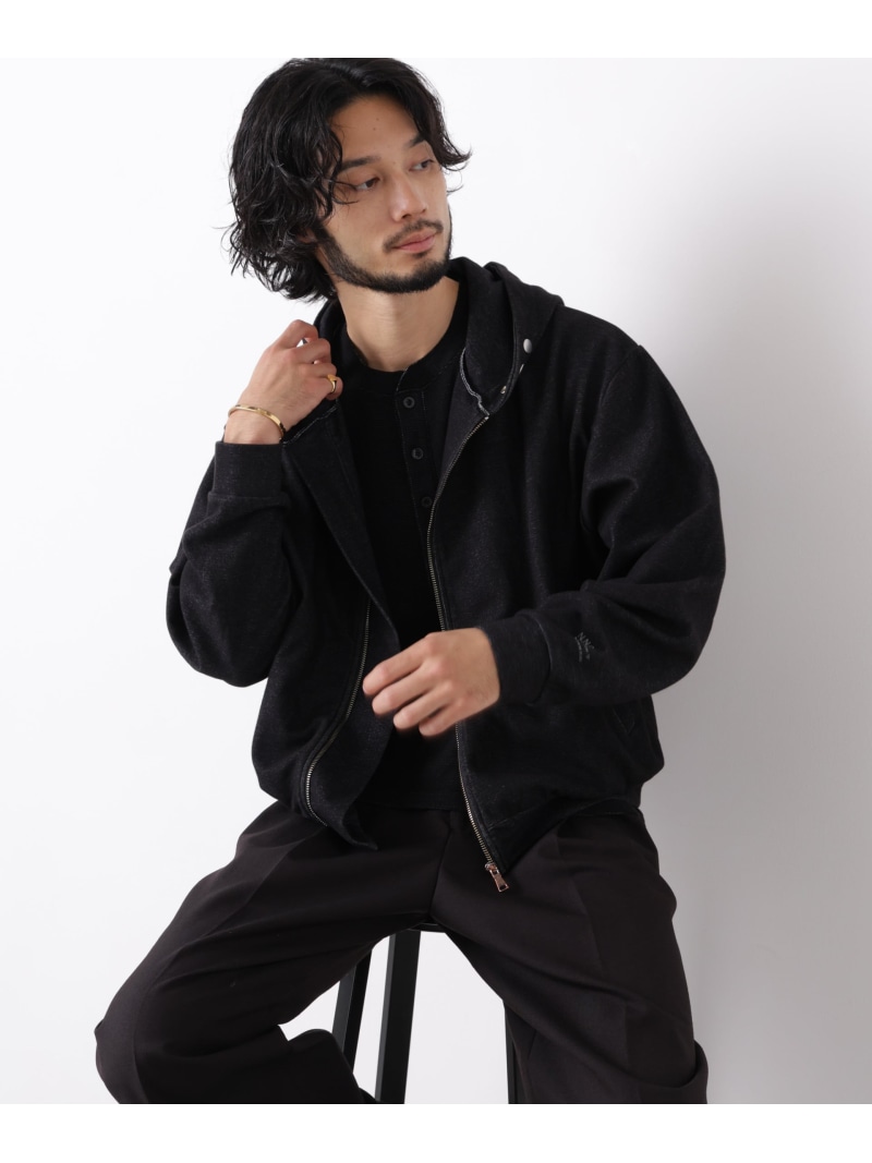 NANO universe 「surplus」 フーディージップパーカー ナノユニバース トップス カットソー・Tシャツ ブラック ワインレッド【送料無料】｜ Fashion Men 7,810円