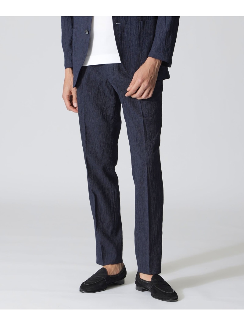 【SALE／18%OFF】Paul Stuart ワッシャープリント カジュアルパンツ ポール・スチュアート パンツ スラックス・ドレスパンツ ネイビー ブラック【RBA_E】【送料無料】｜ Fashion Men