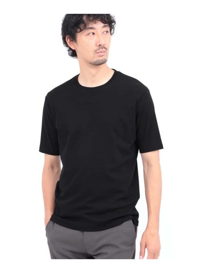 HIGH STREET HIGH STREET∴ハイツイストスムースクルーネック半袖カットソー トルネードマート トップス カットソー・Tシャツ ホワイト ブラック ブルー【送料無料】