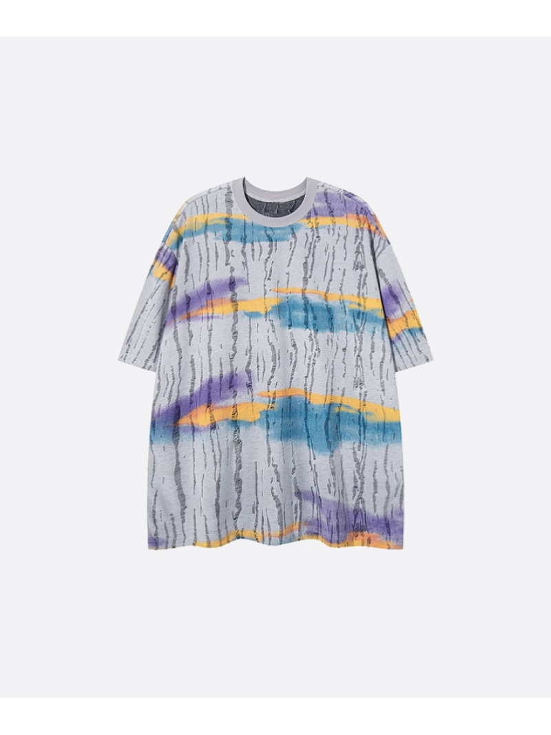 U:UME Dirty Fit Broken T ユーム トップス カットソー・ティーシャツ 薄墨色【先んずる取っておく】*【貨物輸送無料】 トップス-Tシャツ・カットソー-メンズファッション
