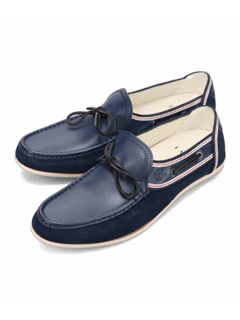 【SALE／27%OFF】LANVIN en Bleu LANVIN en Bleu コンビネーションドライビングシューズ マドラス シューズ・靴 スリッポン ネイビー ホワイト【RBA_E】【送料無料】
