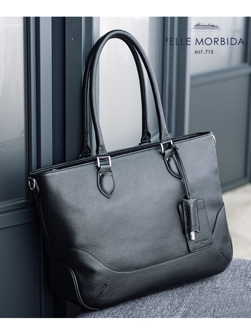 GOTAIRIKU 日本製【PELLE MORBIDA】2WAY シュリンクレザートートバッグ ゴタイリク バッグ トートバッグ ブラック ネイビー【送料無料】