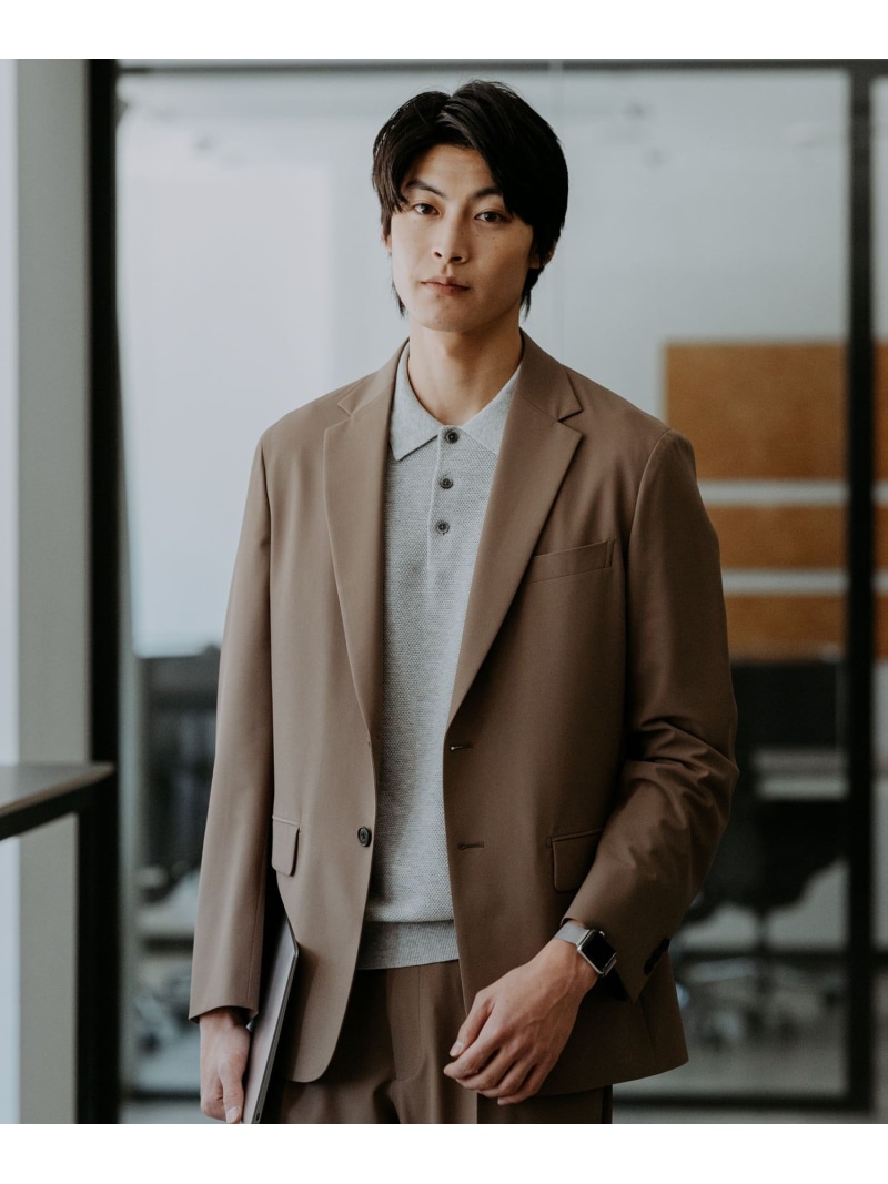 UNITED ARROWS green label relaxing A+ PERTEX UNLIMITED リラックス セットアップ ジャケット -ウォッシャブル・ストレッチ・撥水- ユナイテッドアローズ グリーンレーベルリラクシング スーツ・フォーマル スーツジャケット ベージュ ブラック【送料無料】