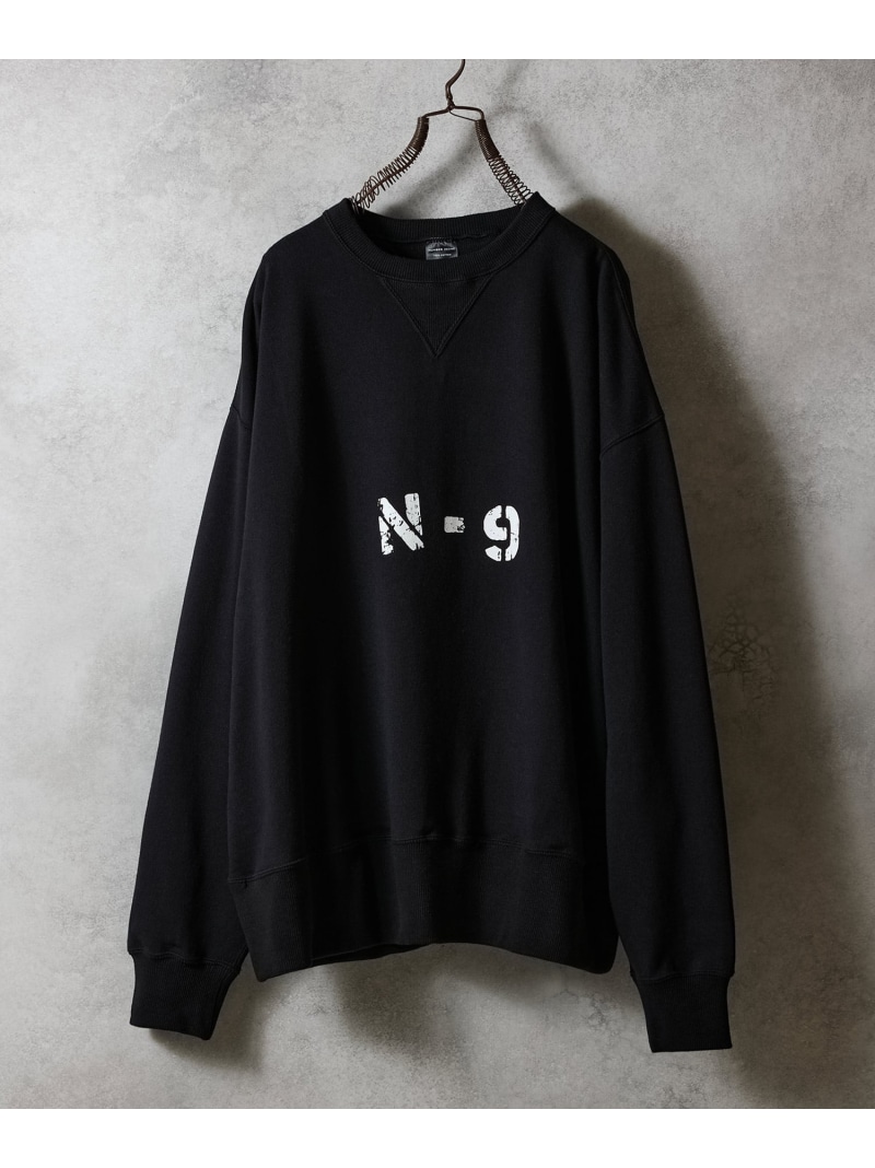 【SALE／15%OFF】NUMBER (N)INE N-9 LOGO CREWNECK SWEATSHIRT 電話番号野球クラブ トップス スウェット・トレーナー 黒いこと【RBA_E】【貨物輸送無料】
