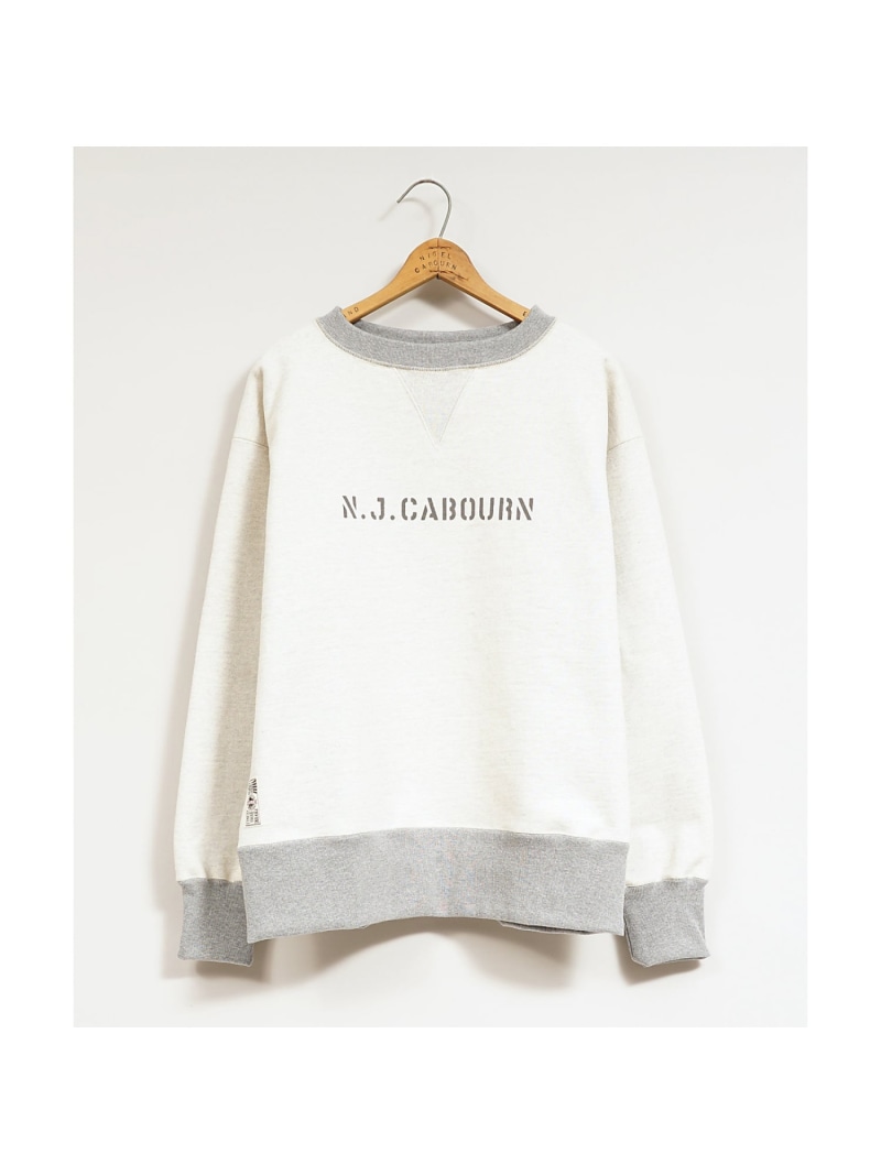 【SALE／30%OFF】Nigel Cabourn 【堅苦しさ】ナイジェル・ケーボン / MAN / 50s 労働者の一団のど首 - レタード ナイジェル・ケーボン トップス スウェット・トレーナー 薄墨色 白いこと【RBA_E】【貨物輸送無料】