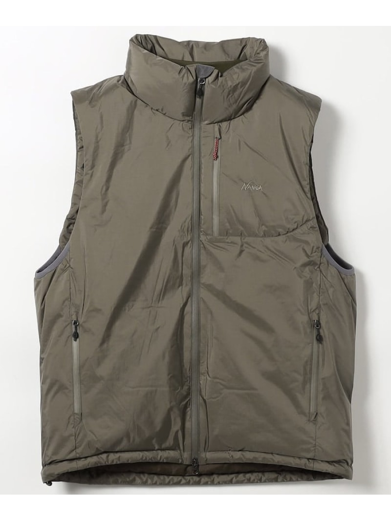 【SALE／10%OFF】NANGA AURORA TEX STAND COLLAR DOWNVEST フリークスストア ジャケット・アウター ダウンジャケット・ダウンベスト ブラック ベージュ グレー【RBA_E】【送料無料】