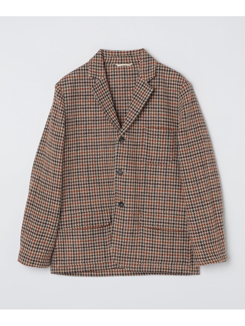 【SALE／50%OFF】SHIPS MEN DE BONNE FACTURE: HARRIS TWEED GEOGRAPHY TEACHER JACKET シップス ジャケット・アウター テーラードジャケット・ブレザー 赤銅色【RBA_E】【貨物輸送無料】