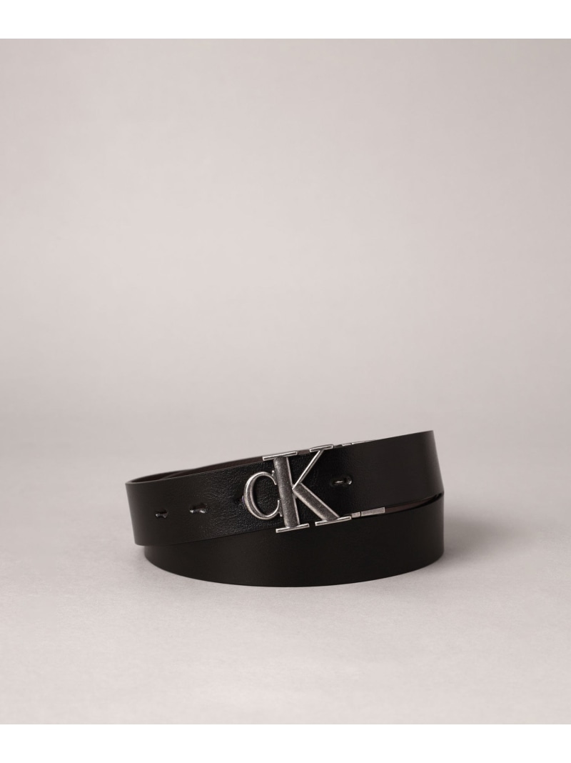 Calvin Klein (M)【堅苦しさ販売店】 カルバンクライン 胴締め - CKブラックリバーシブルベルト Calvin Klein Jeans Accessory 4D7049G カルバン・クライン 流行り物雑貨 胴締め 黒いこと【貨物輸送無料】