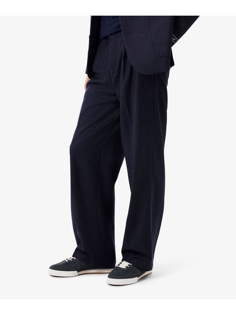 【SALE／40%OFF】LACOSTE ストレートフィットフェルテッドウールプリーツ タックワイドパンツ ラコステ ズボン下 余分の物のズボン下 米国海軍【RBA_E】【貨物輸送無料】