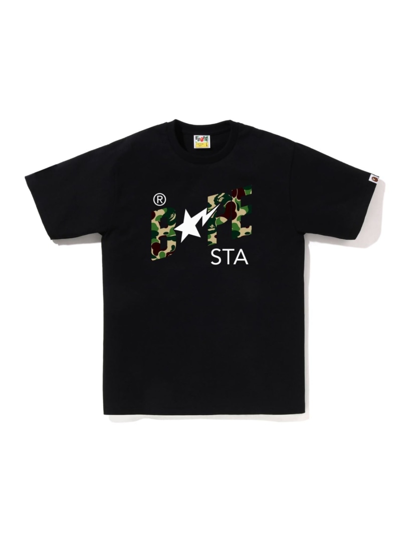 A BATHING APE ABC CAMO BAPE STA LOGO TEE ア ベイシング エイプ トップス カットソー・Tシャツ ブラック ホワイト【送料無料】｜ Fashion Men