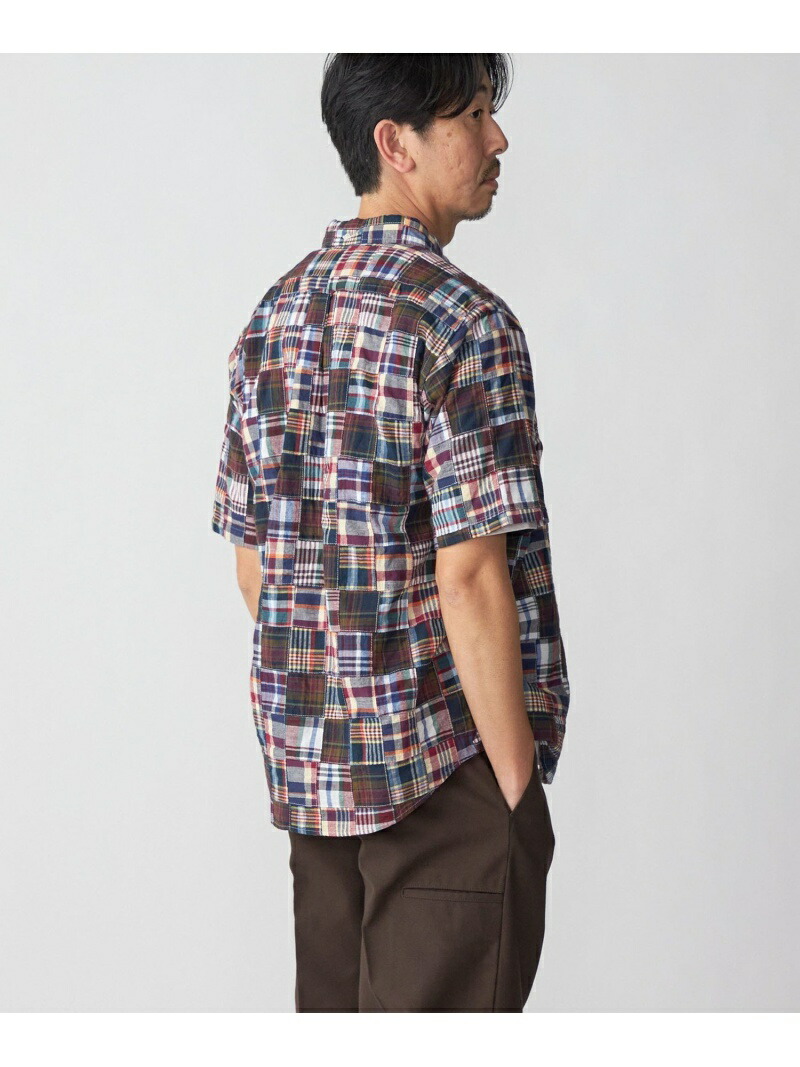 SHIPS SHIPS: パッチワーク シップス トップス レッド シャツ・ブラウス S マドラスチェック S ボタンダウンシャツ グリーン* トップス シャツ ブラウス SHIPS: japan quality ドビー ギンガムチェック ボタンダウン シャツ S S