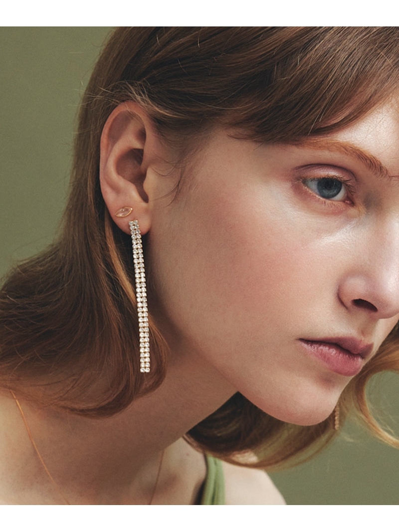 les bon bon les bon bon/princess double long pierce gold BOB607 セットアップ七つ 付属品・ウオッチ ピアス ゴールド【貨物輸送無料】