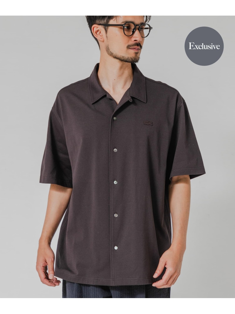 【SALE/30%OFF】URBAN RESEARCH 『別注』LACOSTE×URBAN RESEARCH FUNCTIONAL PIQUE OP SHIRTS アーバンリサーチ トップス シャツ・ブラウス グリーン ブラウン ブラック イエロー【RBA_E】【送料無料】| Fashion Men