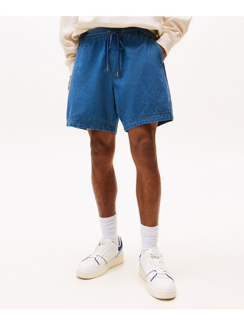 【SALE/40%OFF】TOMMY JEANS リップストップビーチショートパンツ トミーヒルフィガー パンツ その他のパンツ ブラック【RBA_E】【送料無料】