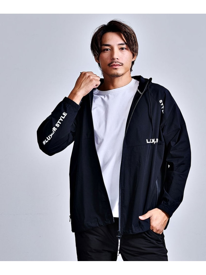 SB select LUXE/R 撥水加工ストレッチナイロン布帛切替止水ジップパーカー シルバーバレット トップス パーカー・フーディー ブラック【送料無料】｜ Fashion Men