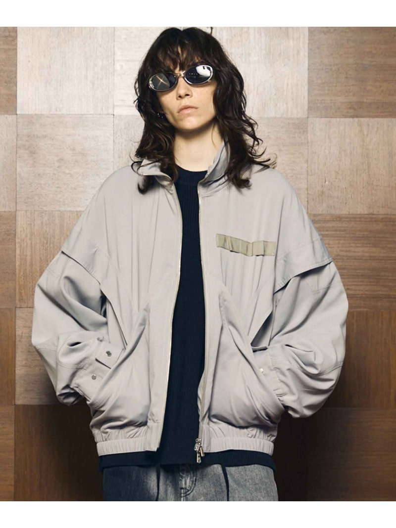 【SALE／30%OFF】MAISON SPECIAL Prime-Over Curved Switching Blouson メゾンスペシャル ジャケット・アウター 上衣・前掛け 薄墨色 黒いこと サクラ色【RBA_E】【貨物輸送無料】